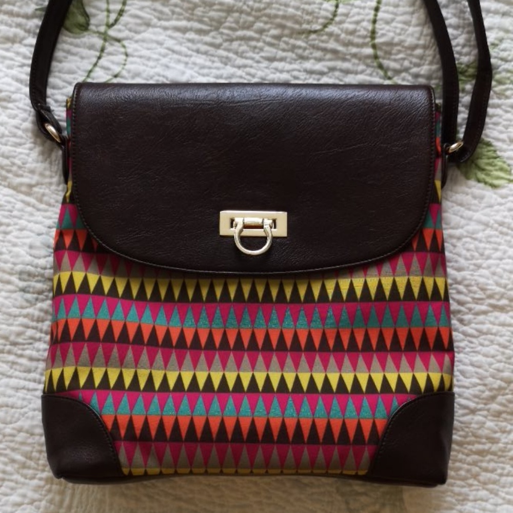 Quirky Neon Prism Purse Crossbody Bag
